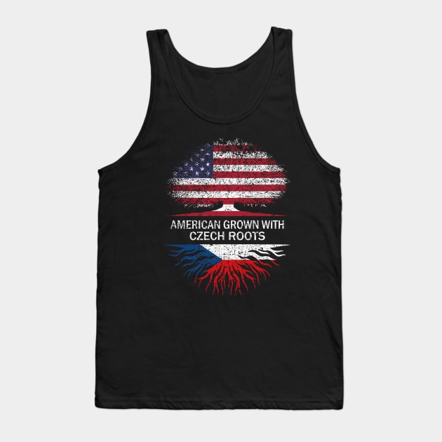 American Grown with Czech Roots USA Flag Tank Top by silvercoin